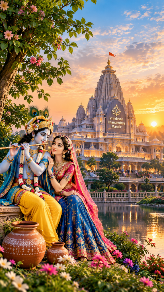Vrindavan Chandrodaya Mandir Radha Krishna Images